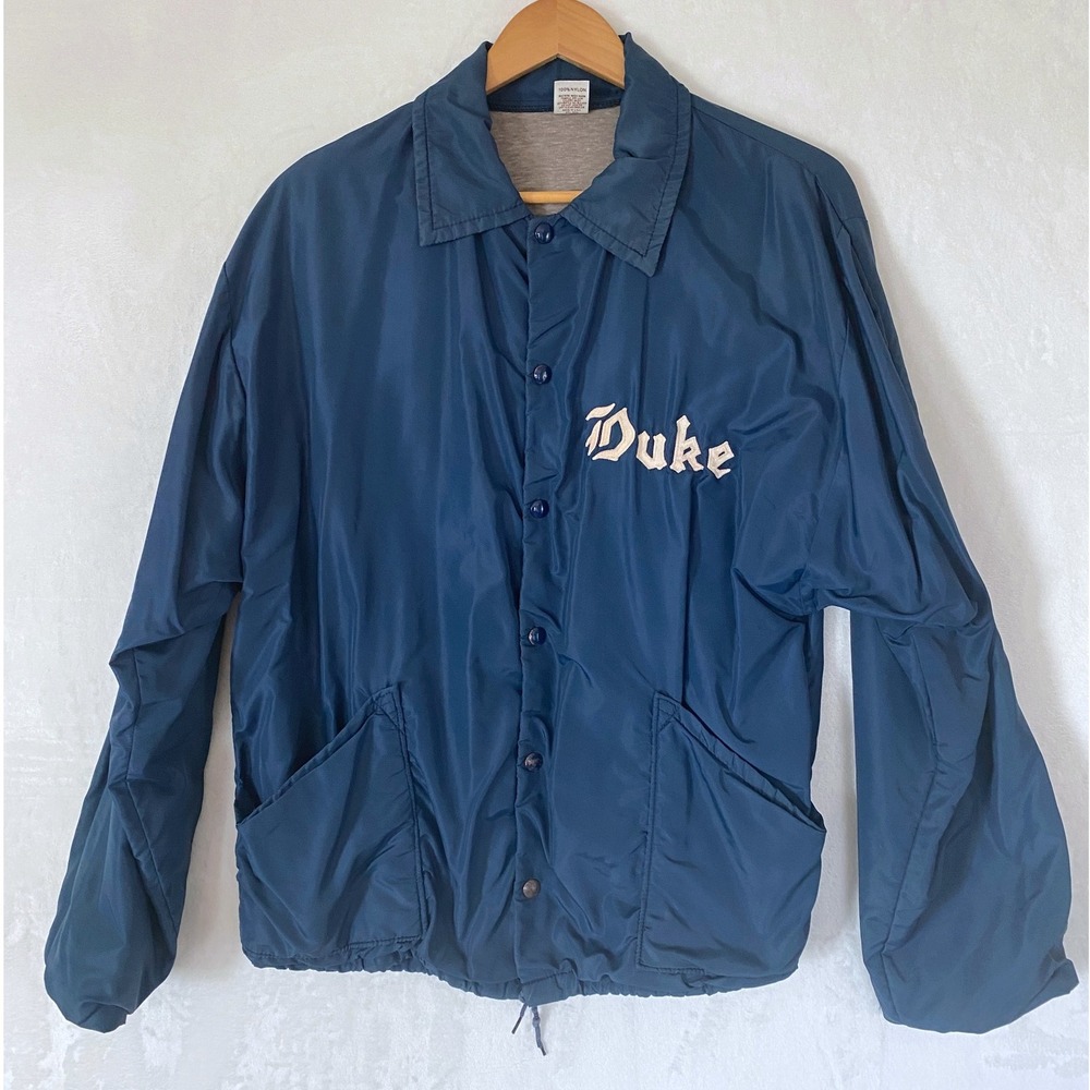 Vintage Duke Blue Devils ACC 1980s NCAA Russell Athletic Snap Team Jacket  USA L